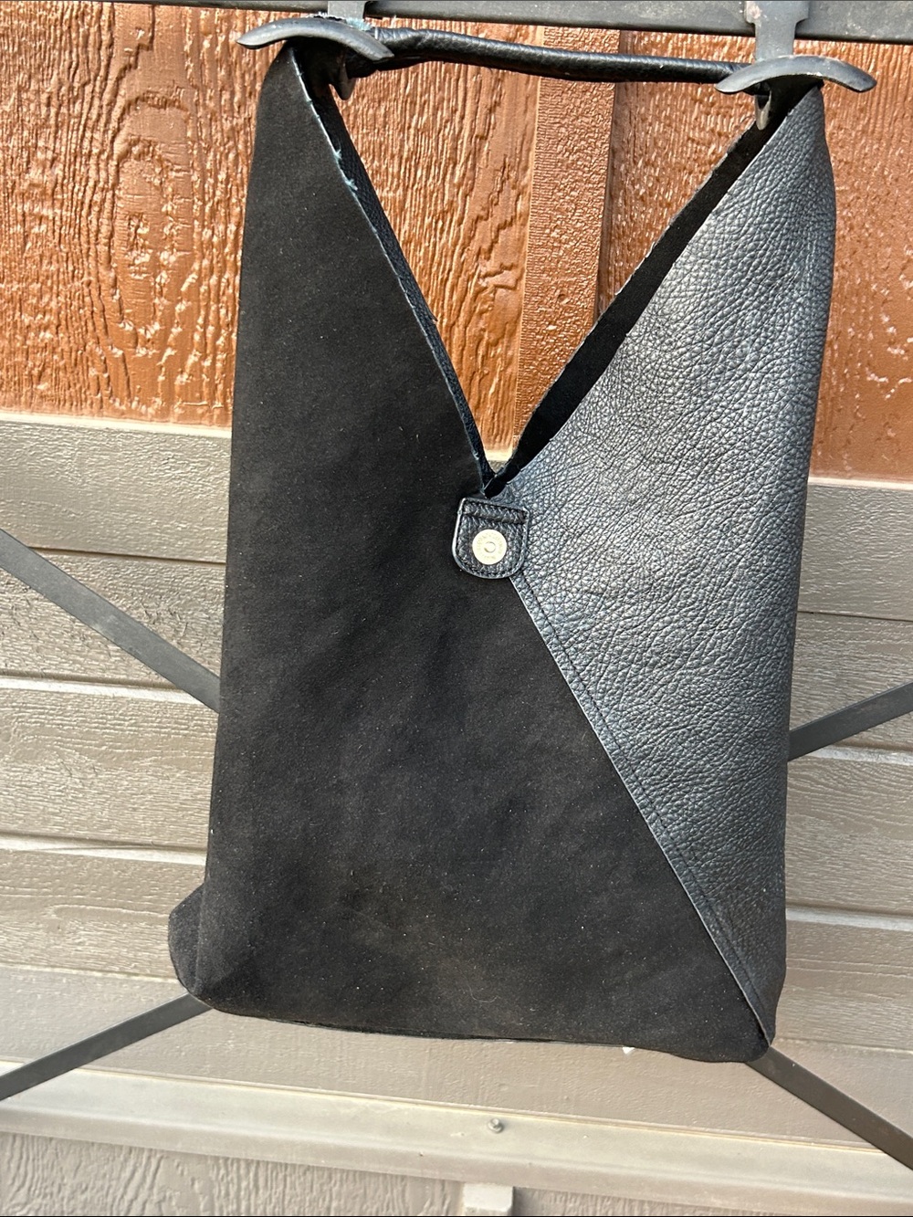 Anthro ShiraLeigh Womens Arden Vegan Slouchy Tote Handbag Black - Picture 13 of 14